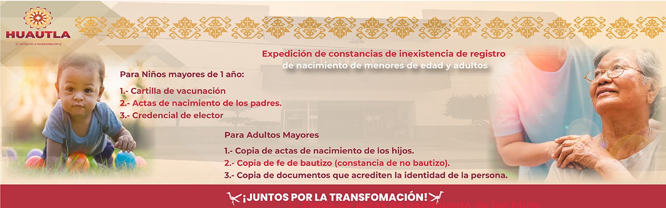 Expedición de constancias de inexistencia de registro de nacimiento de menores de edad y adulto